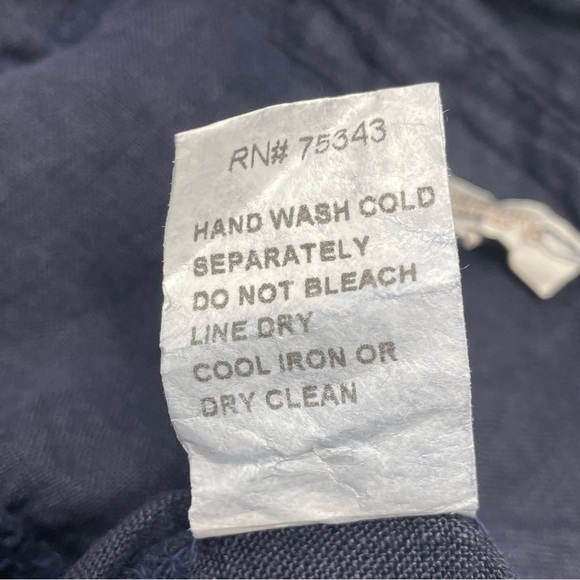 Marisa & Marie Romper Womens Small Blue Linen Half Button Coastal Vacation Beach - Picture 5 of 16